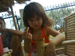 Typical children they'll pick up everything you'd rather they didn't!