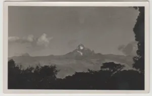 A picture my father took of Mount Kenya. Taken on our journey from Khartoum Sudan to Aliwool North SA. We first flew to Nairobi, Kenya and then drove from there to Aliwool North SA!